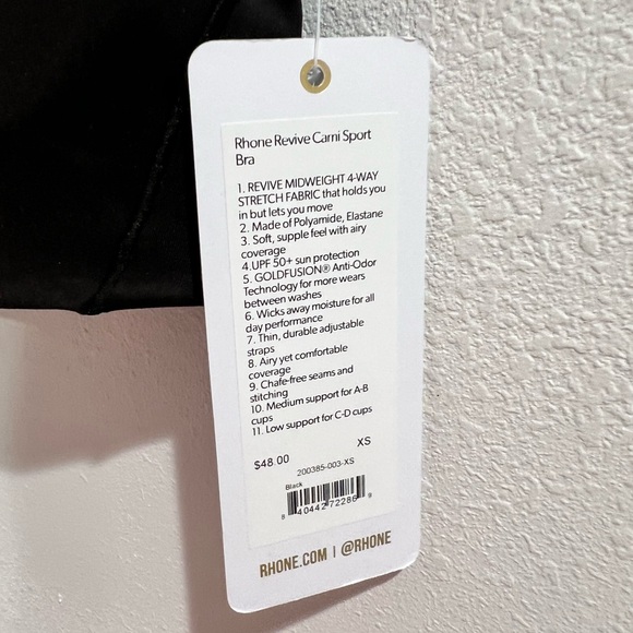 RHONE Black Revive Sport Bra - Picture 3 of 3